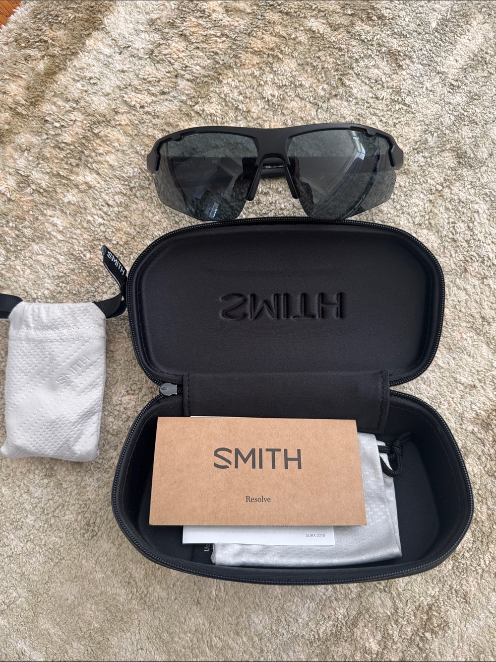 SMITH Resolve Black Sport Sunglasses with Gray Lenses